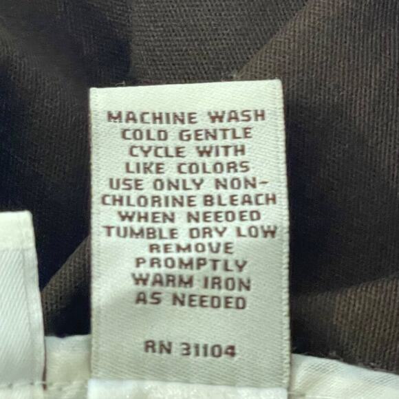 Kim Rogers Brown Pants With Embroidered Palm Trees Size 12P - Picture 6 of 8